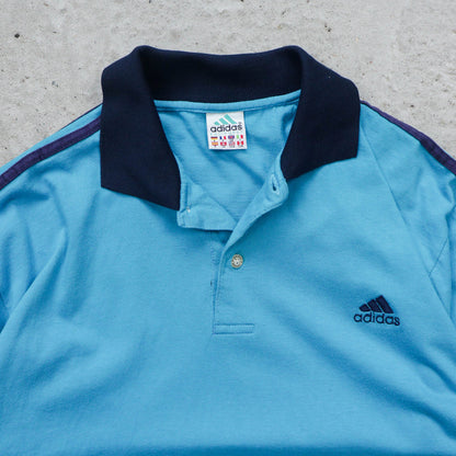 Adidas 3-Stripe Embroidered Rugby Shirt - 90s (L)
