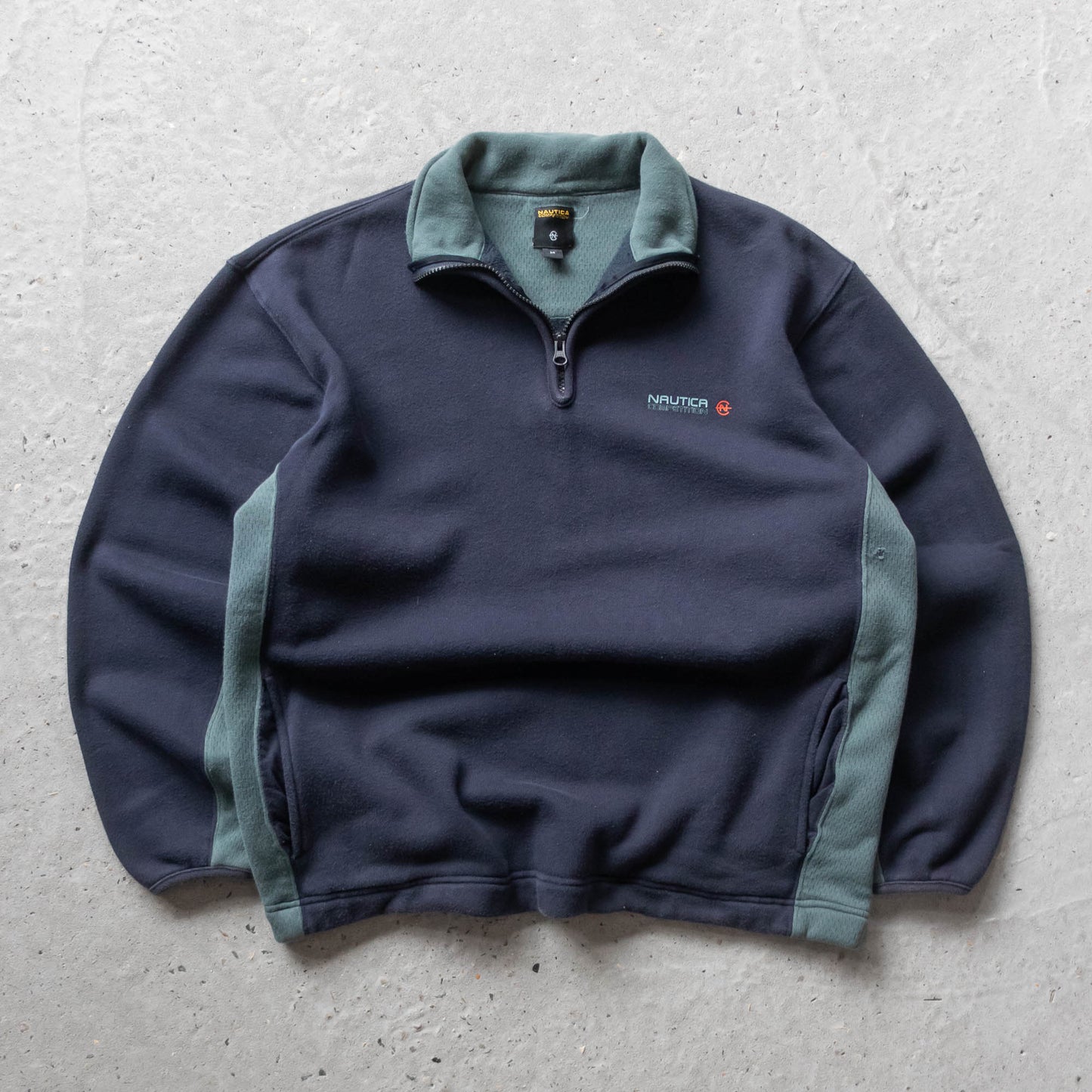 Nautica Competition Spellout 1/4 Zip Sweatshirt - 90s (M)