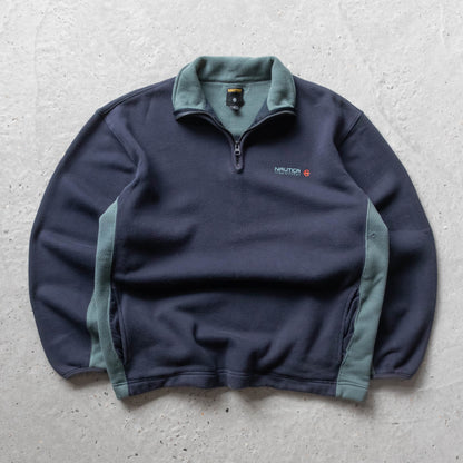 Nautica Competition Spellout 1/4 Zip Sweatshirt - 90s (M)