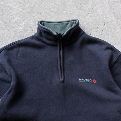 Nautica Competition Spellout 1/4 Zip Sweatshirt - 90s (M)
