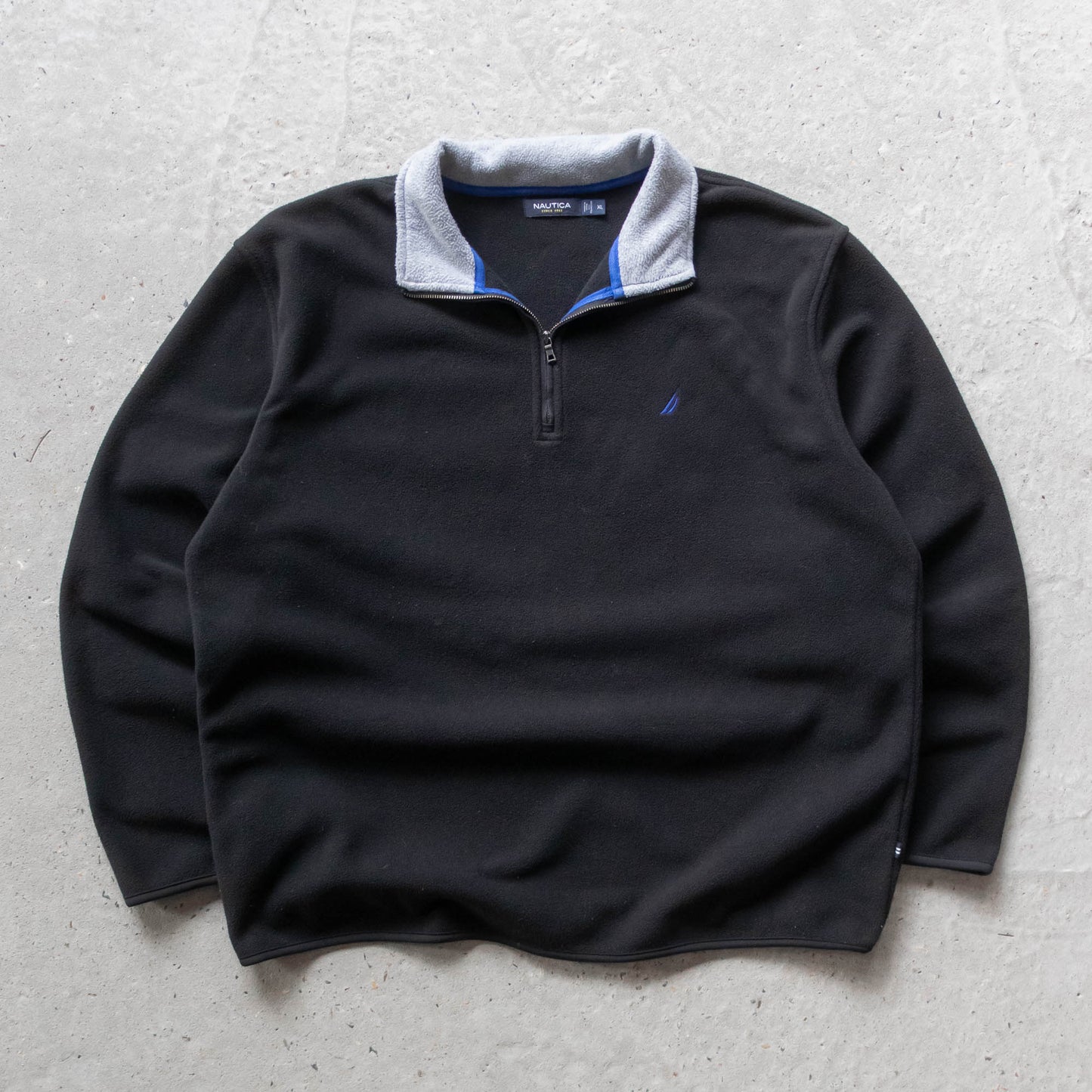 Nautica Embroidered Logo 1/4 Zip Fleece Pullover - 2000s (XL)