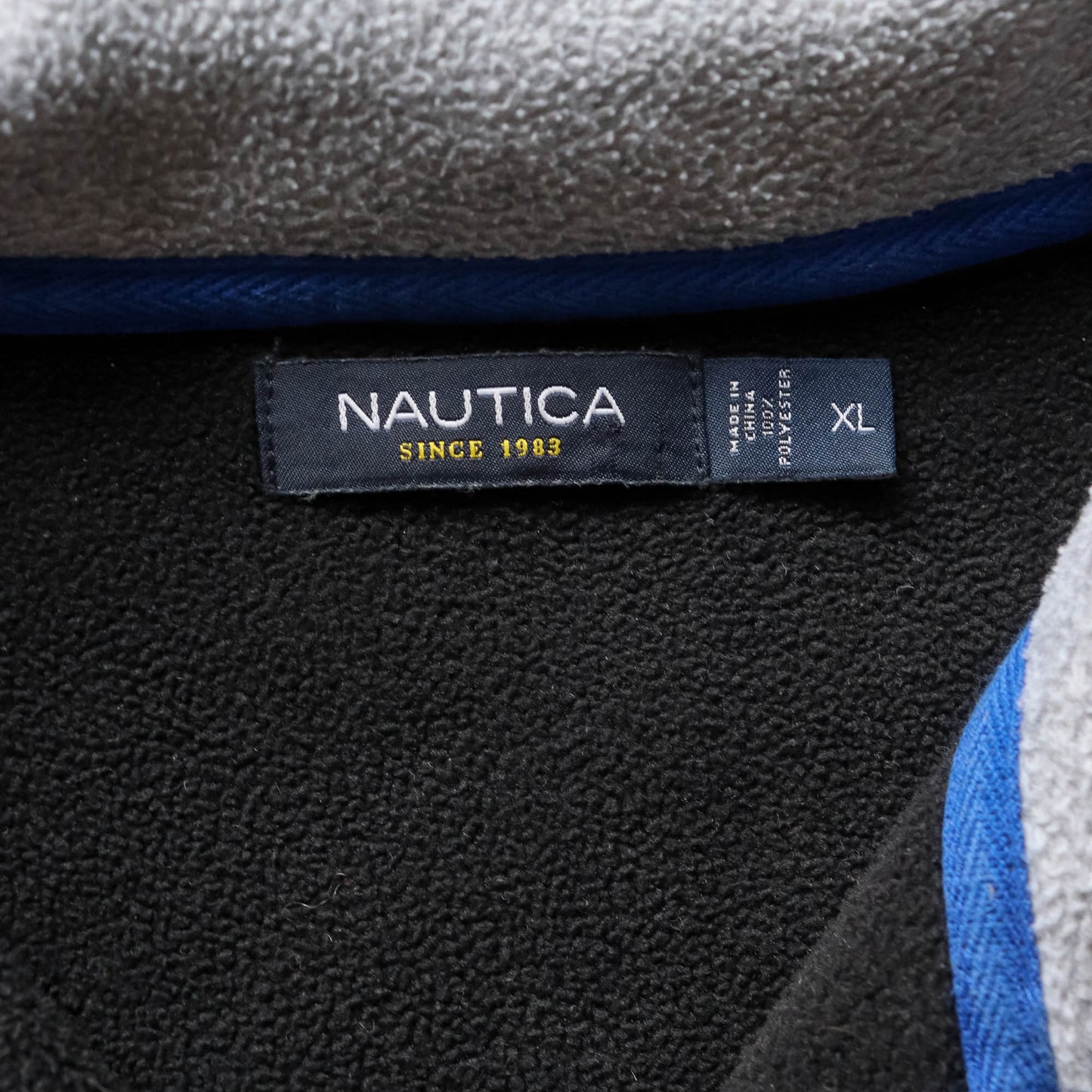 Nautica Embroidered Logo 1/4 Zip Fleece Pullover - 2000s (XL)