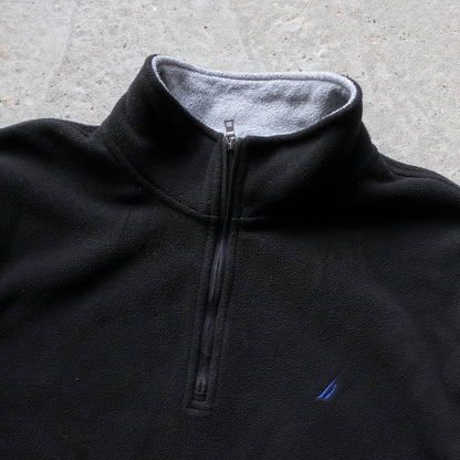 Nautica Embroidered Logo 1/4 Zip Fleece Pullover - 2000s (XL)