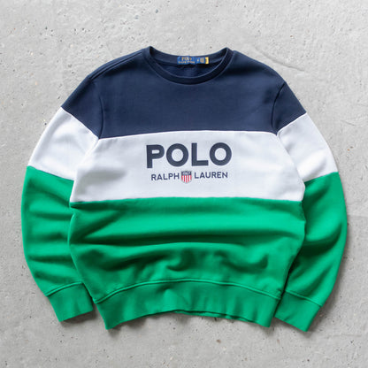 Polo Ralph Lauren Spellout Panelled Sweatshirt - 2000s (M)