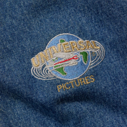 Universal Pictures Quilted Denim Varsity Jacket - 90s (L)