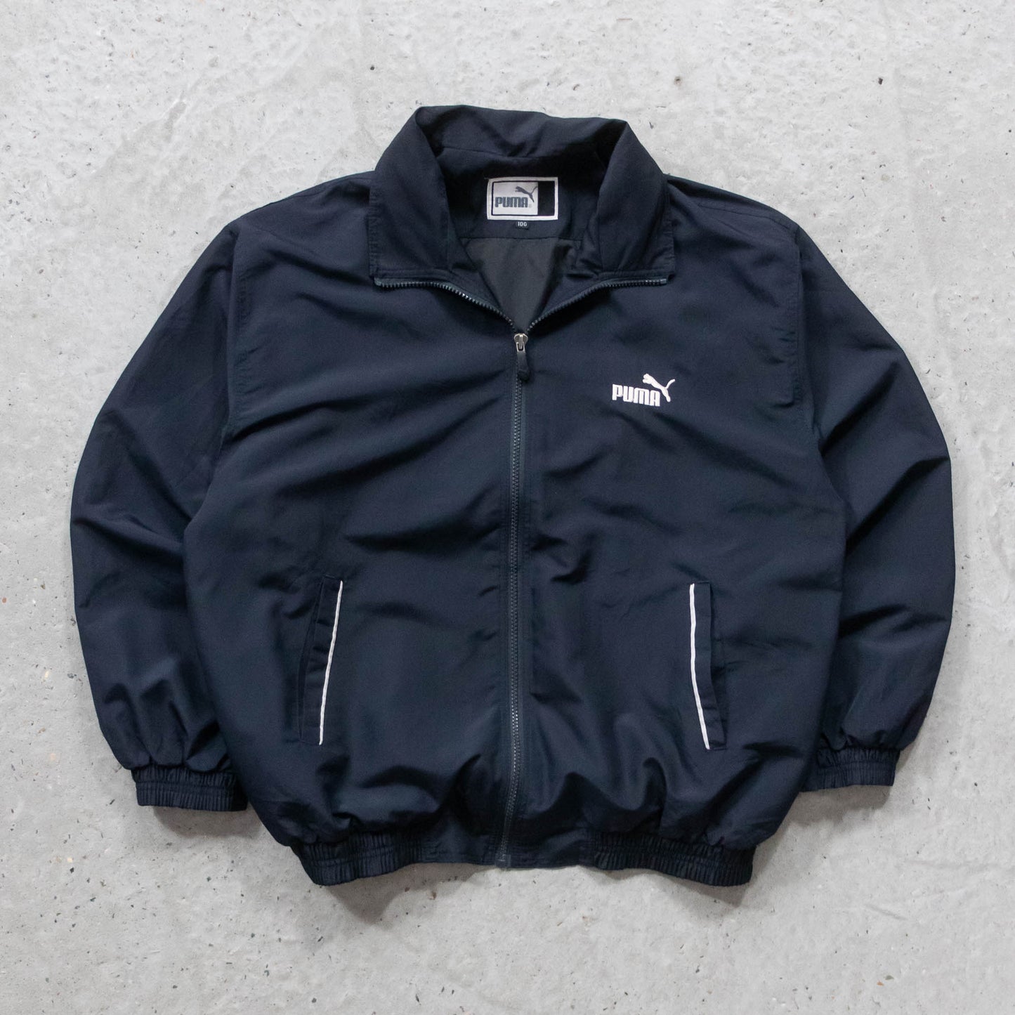 Puma Big Logo Windbreaker Jacket - 90s (M)