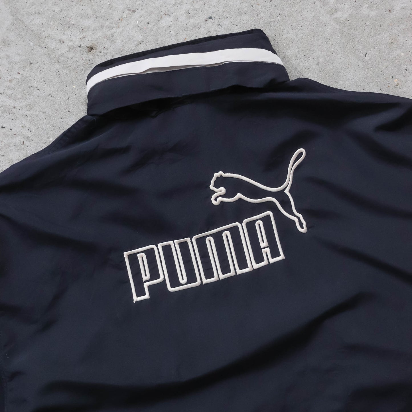 Puma Big Logo Windbreaker Jacket - 90s (M)