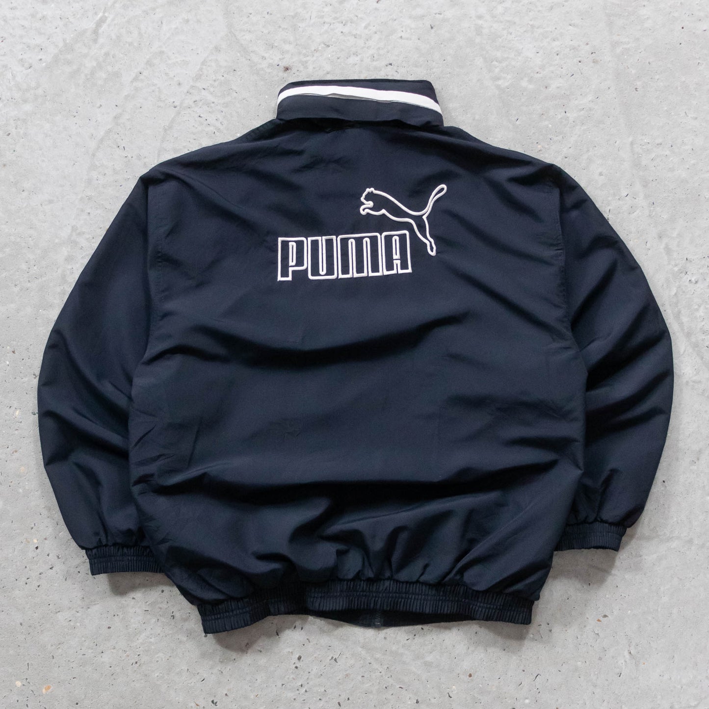 Puma Big Logo Windbreaker Jacket - 90s (M)