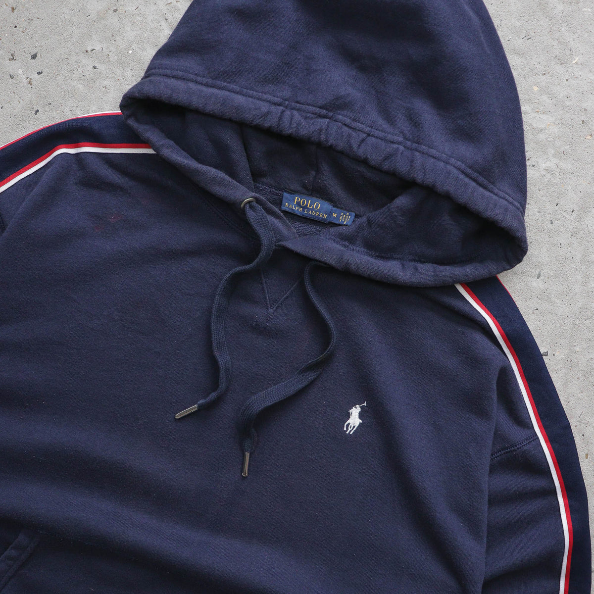 Polo Ralph Lauren Taped Seam Spellout Hoodie – 2000s (M)