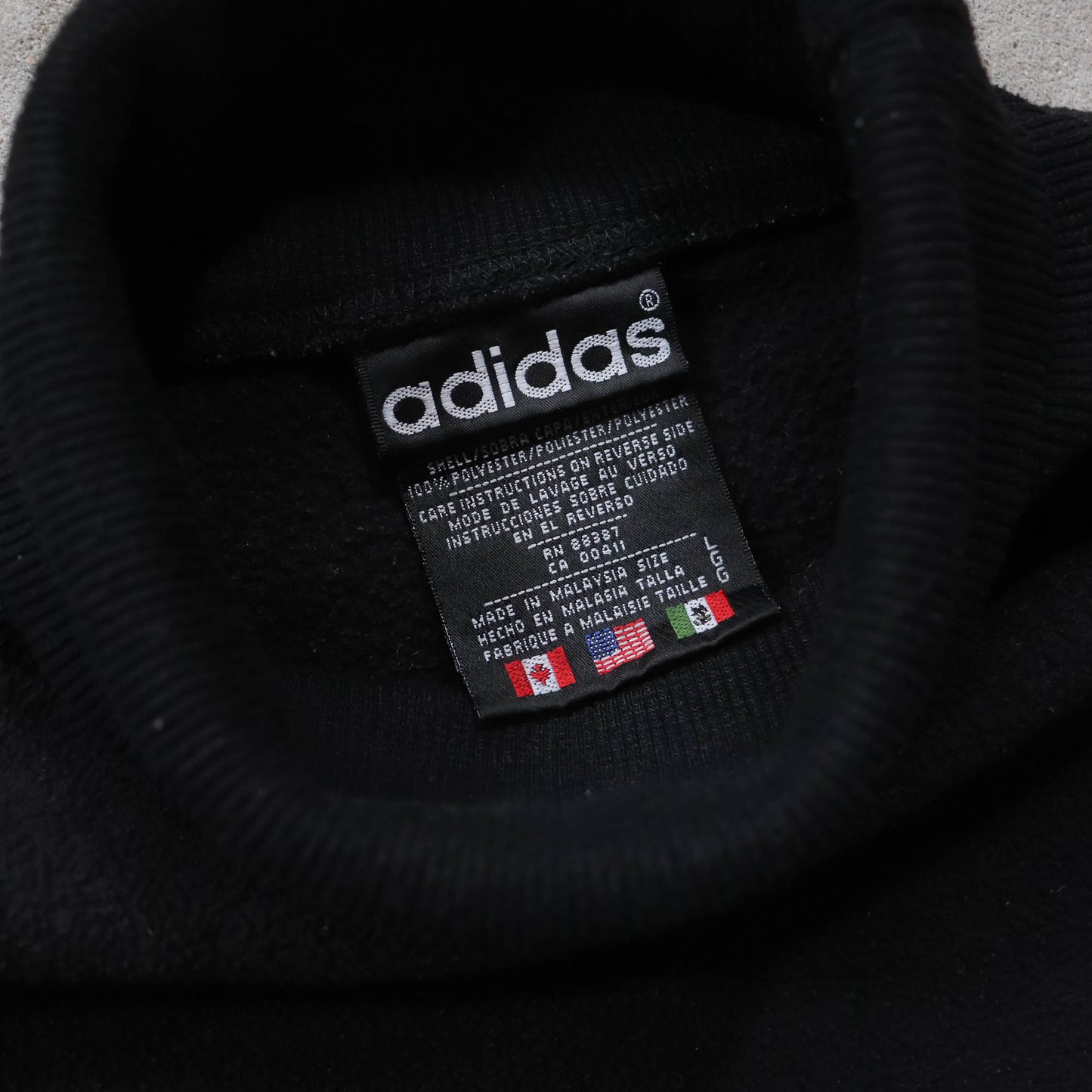 Adidas Spellout Turtleneck Fleece Sweatshirt - 90s (L)