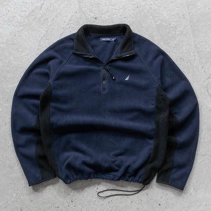 Nautica Embroidered 1/4 Zip Fleece Pullover - 2000s (L)