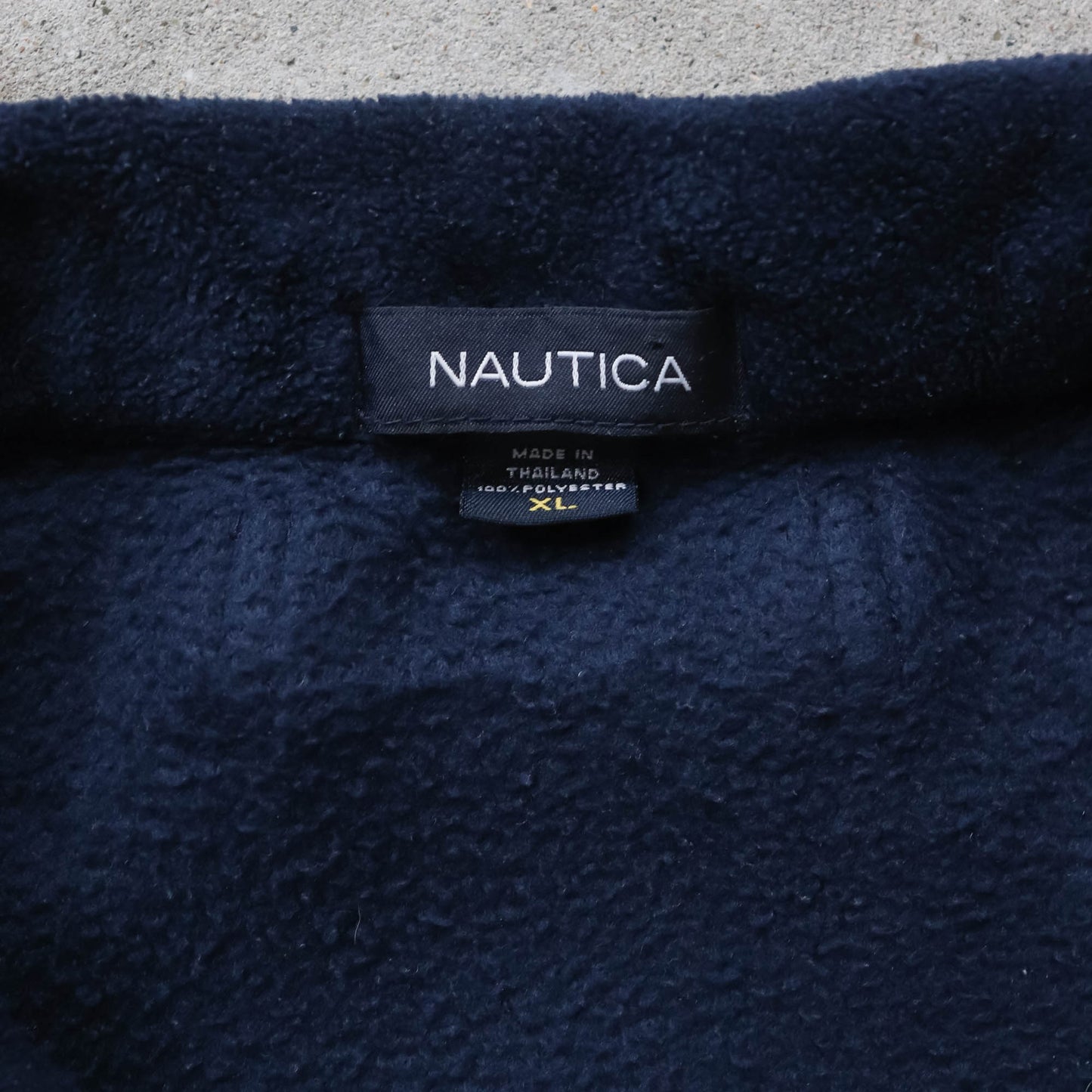 Nautica Embroidered Logo 1/4 Zip Fleece Pullover - 2000s (XL)