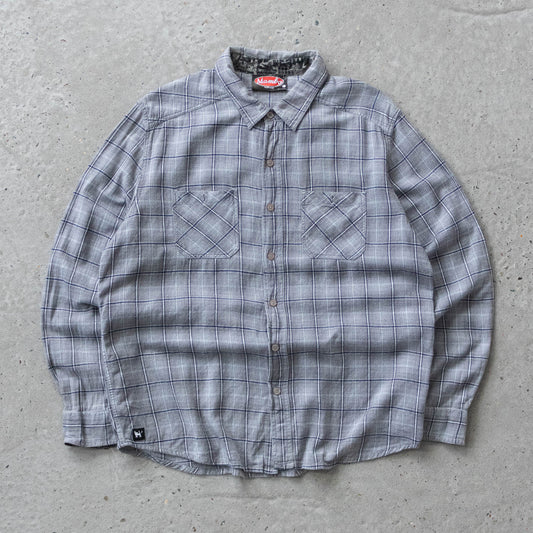 Vintage 2000s Mambo Plaid Button Up Shirt - L
