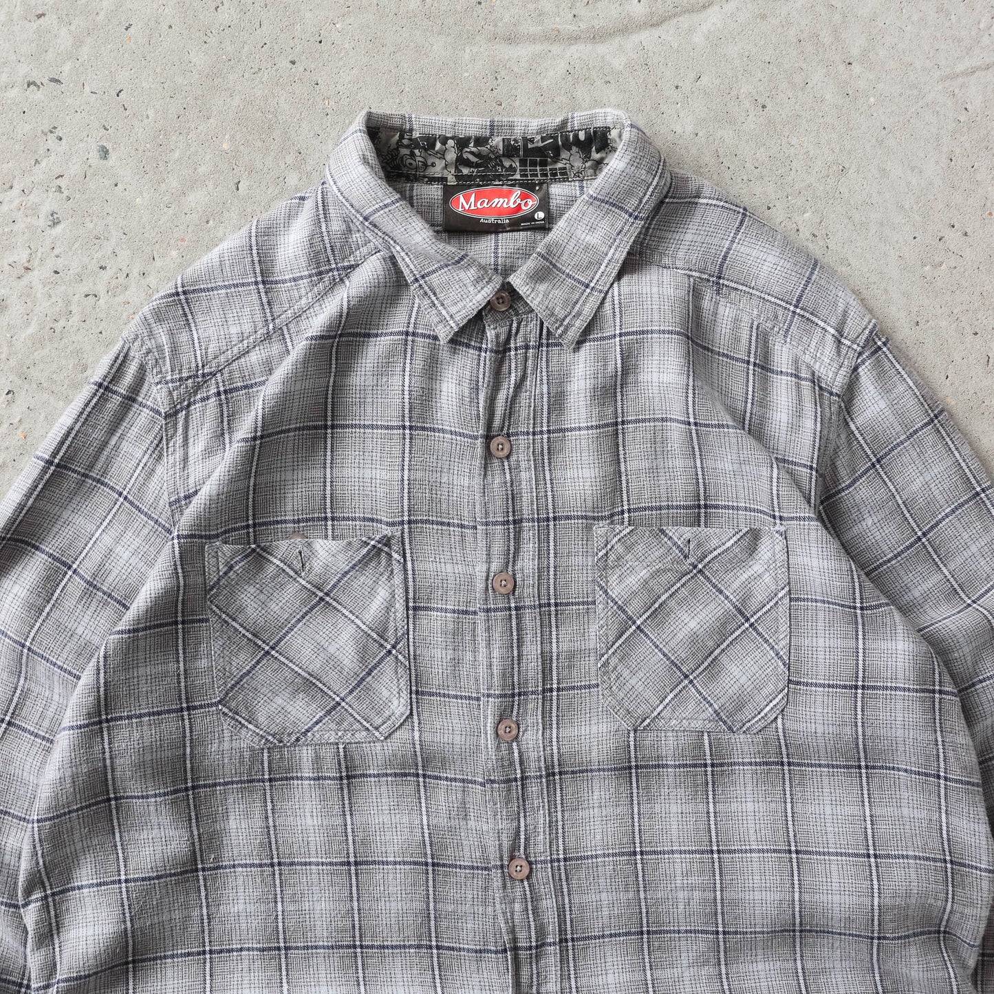 Vintage 2000s Mambo Plaid Button Up Shirt - L