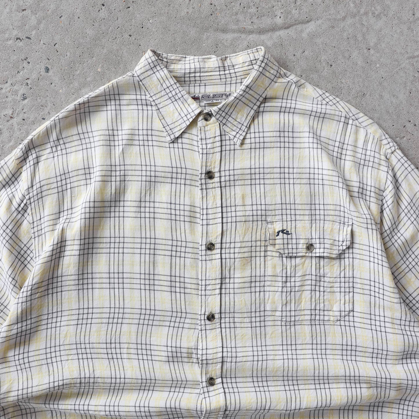 Vintage 90s Rusty Plaid Button Up Shirt - L