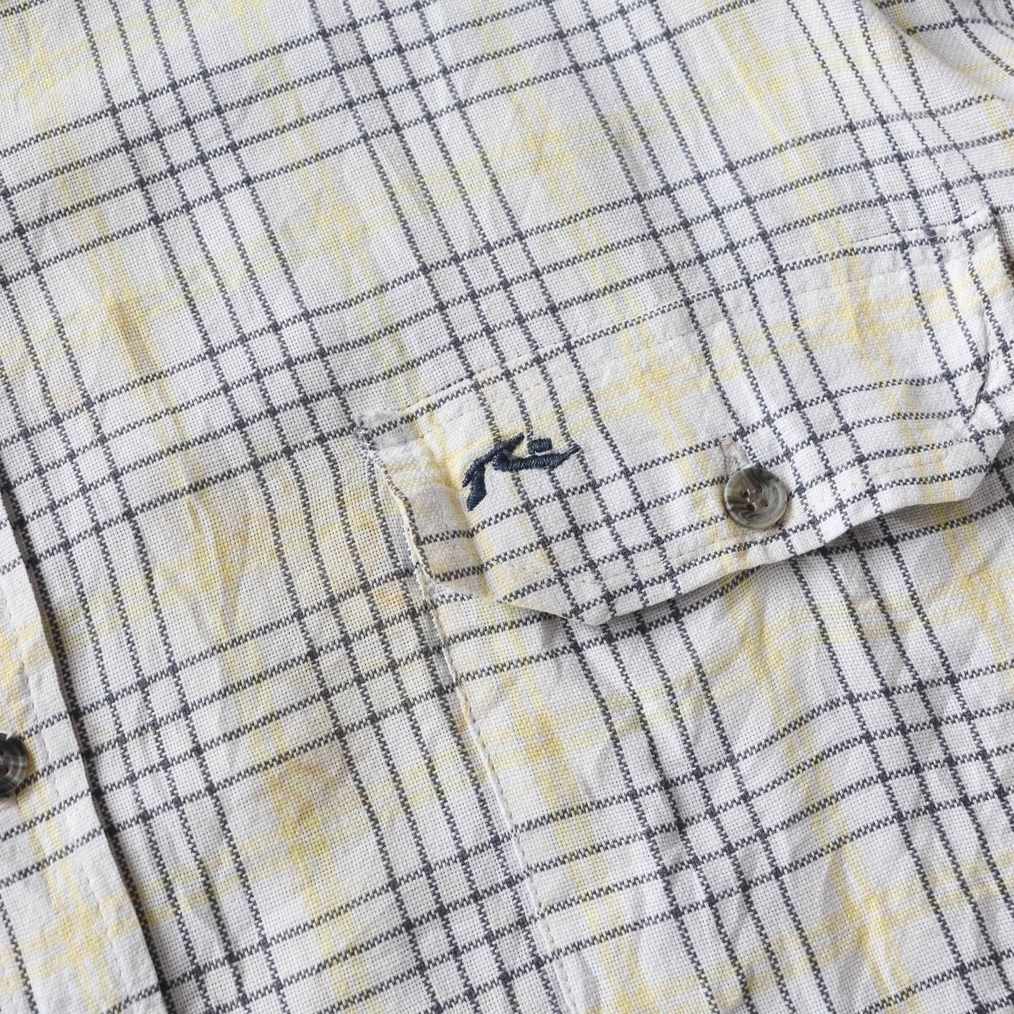 Vintage 90s Rusty Plaid Button Up Shirt - L