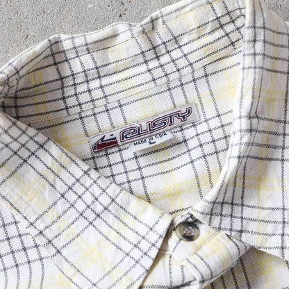 Vintage 90s Rusty Plaid Button Up Shirt - L