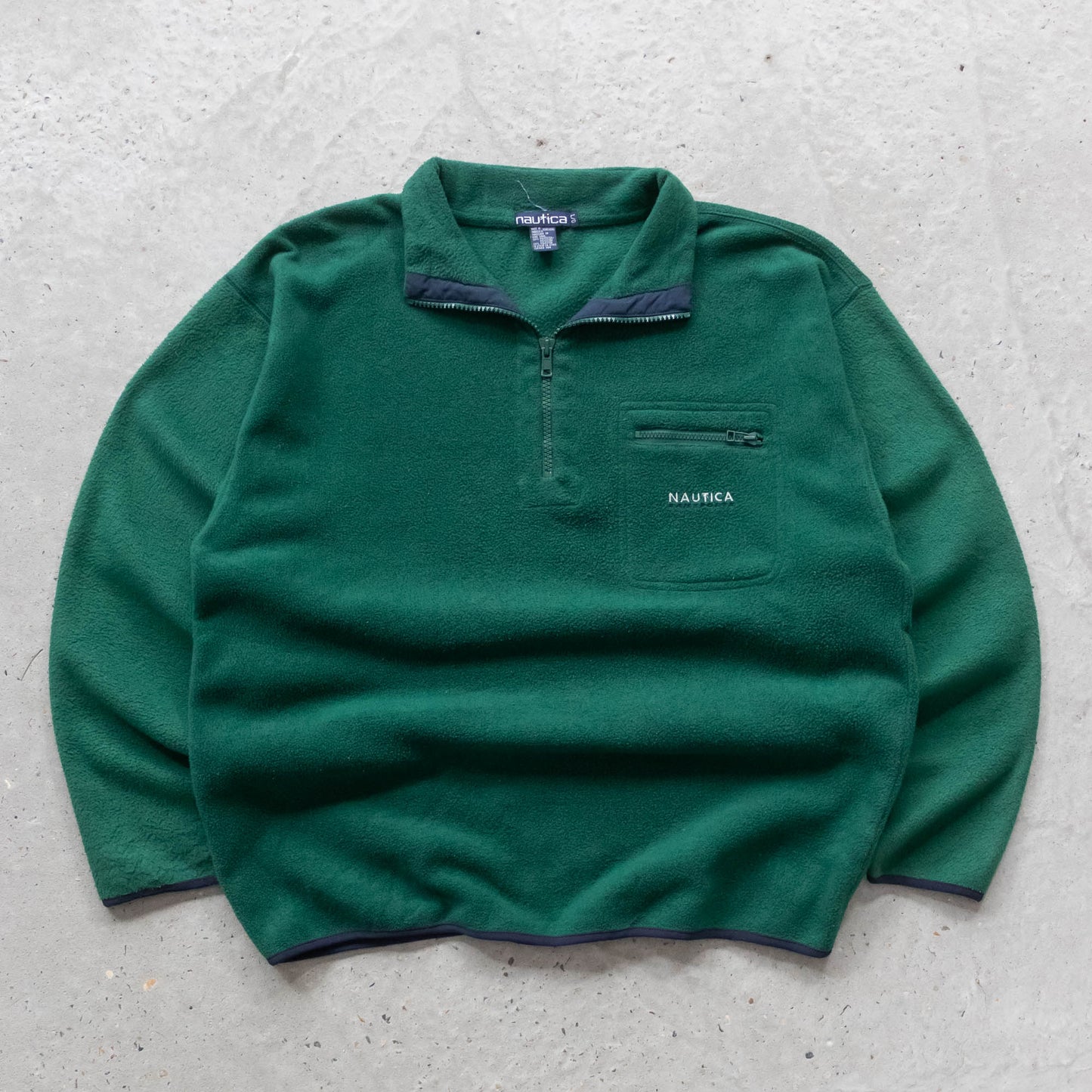 Nautica Sailsports 1/4 Zip Fleece Pullover - 90s (L)