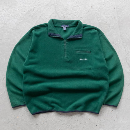 Nautica Sailsports 1/4 Zip Fleece Pullover - 90s (L)