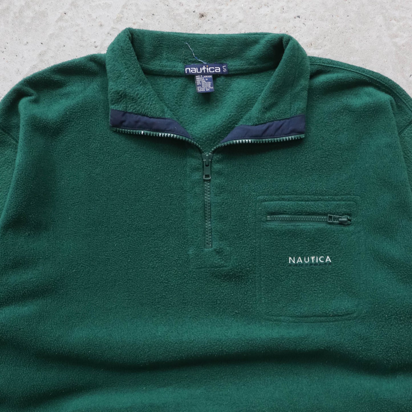 Nautica Sailsports 1/4 Zip Fleece Pullover - 90s (L)