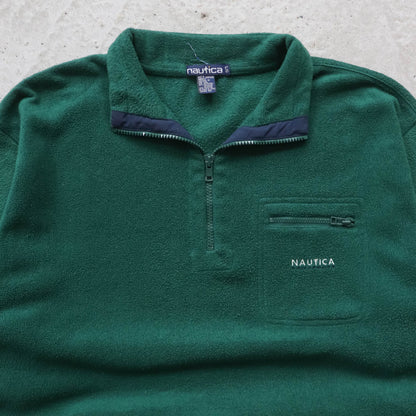 Nautica Sailsports 1/4 Zip Fleece Pullover - 90s (L)