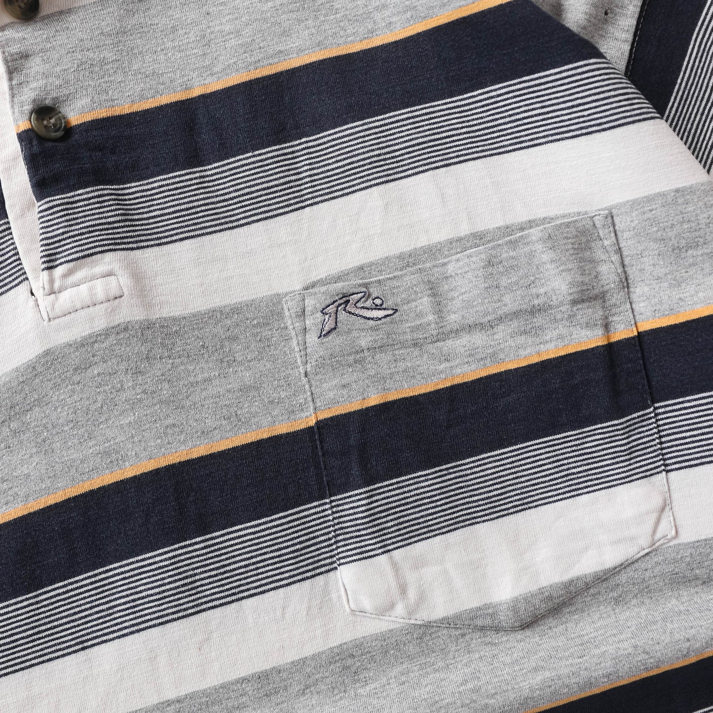 Vintage 90s Rusty Striped Polo Shirt - L