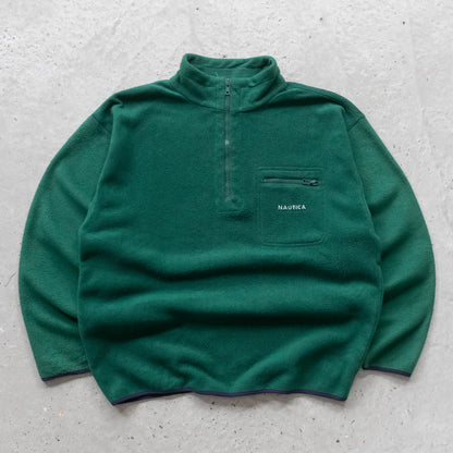 Nautica Sailsports 1/4 Zip Fleece Pullover - 90s (L)
