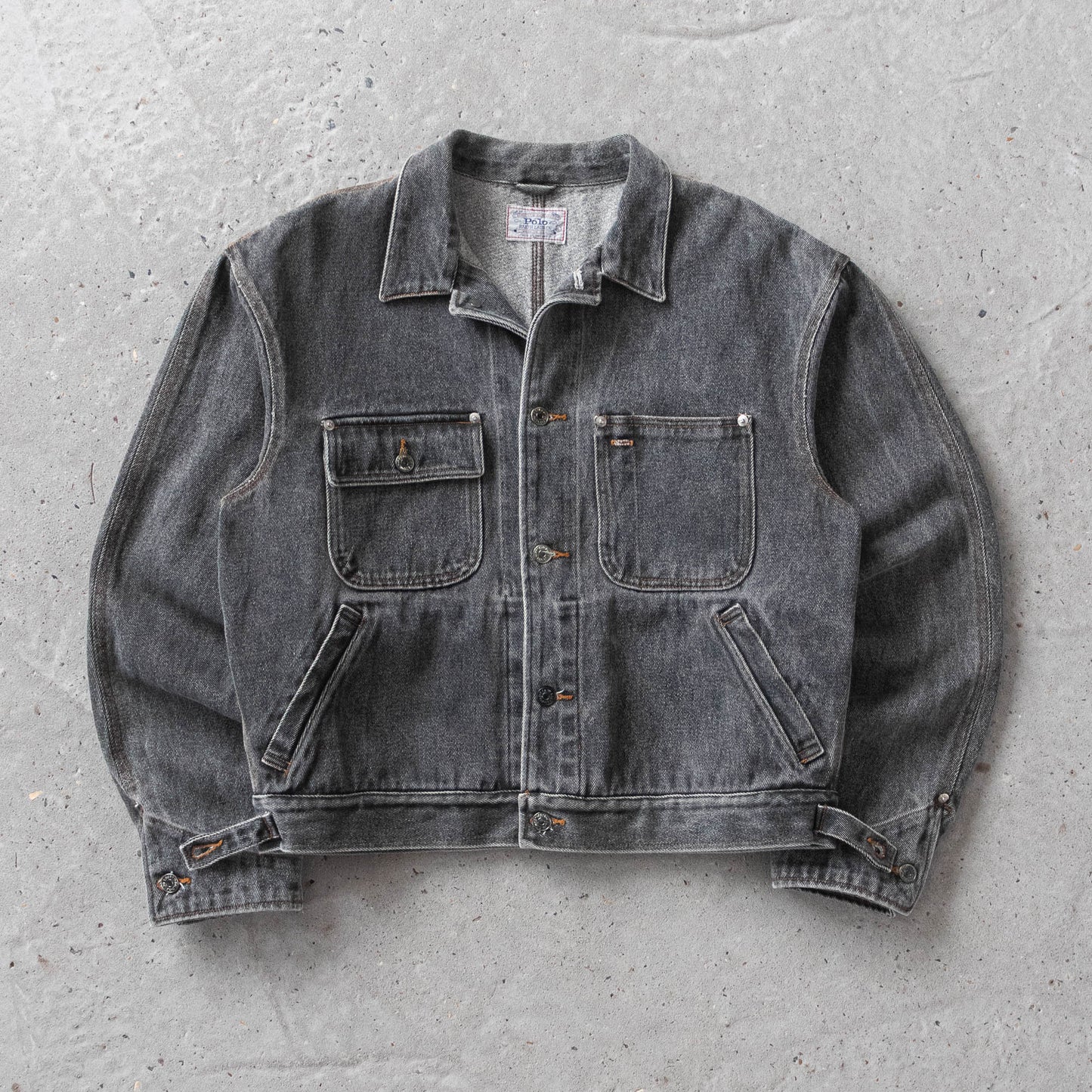 Vintage 80s Polo Ralph Lauren Dungarees Denim Jacket - L