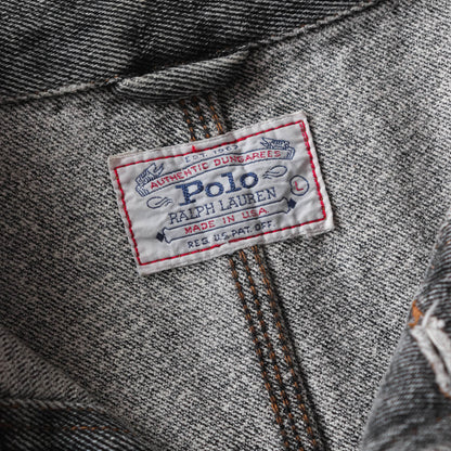 Vintage 80s Polo Ralph Lauren Dungarees Denim Jacket - L