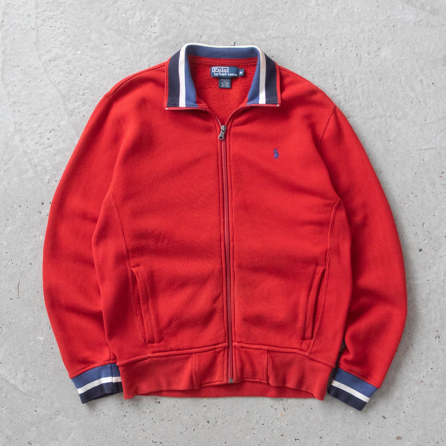 Vintage 90s Polo Ralph Lauren Full-Zip Sweatshirt - M