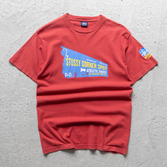 Stussy Crooked Tongues Corner Spot Tee - 2000s (M)