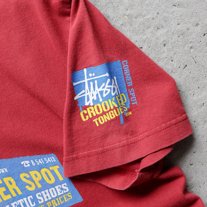 Stussy Crooked Tongues Corner Spot Tee - 2000s (M)