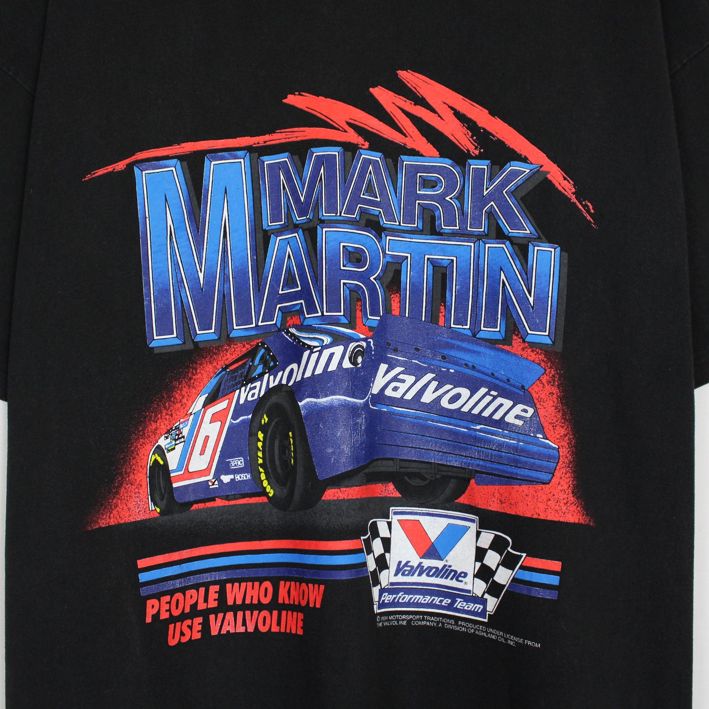 Vintage 1994 Mark Martin Valvoline NASCAR Tee - XL