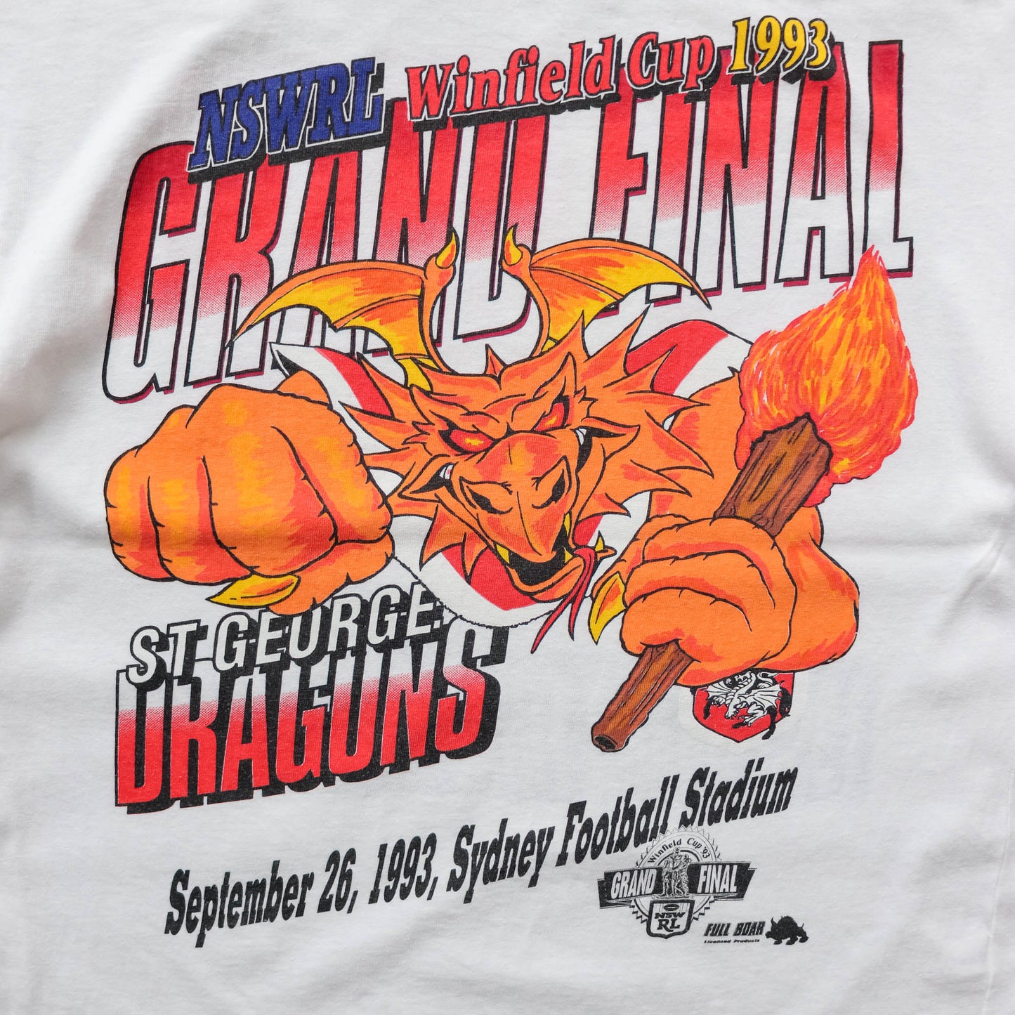 St George Dragons NSWRL Winfield Cup Tee - 1993 (L)