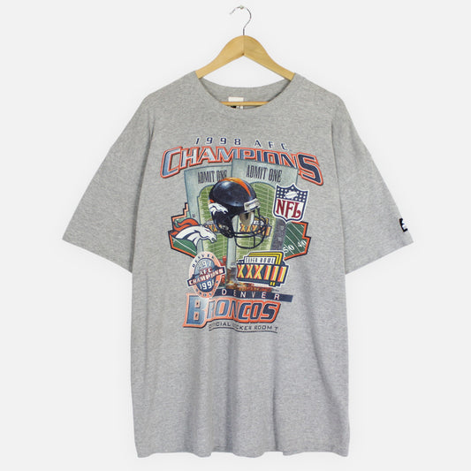 Vintage 1998 Denver Broncos Super Bowl XXXIII NFL Tee - XXL