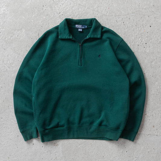 Vintage 90s Polo Ralph Lauren 1/4 Zip Sweatshirt - M