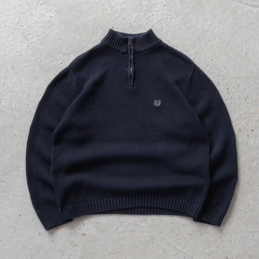 Vintage 90s Chaps Ralph Lauren 1/4 Zip Knit Sweater - XL