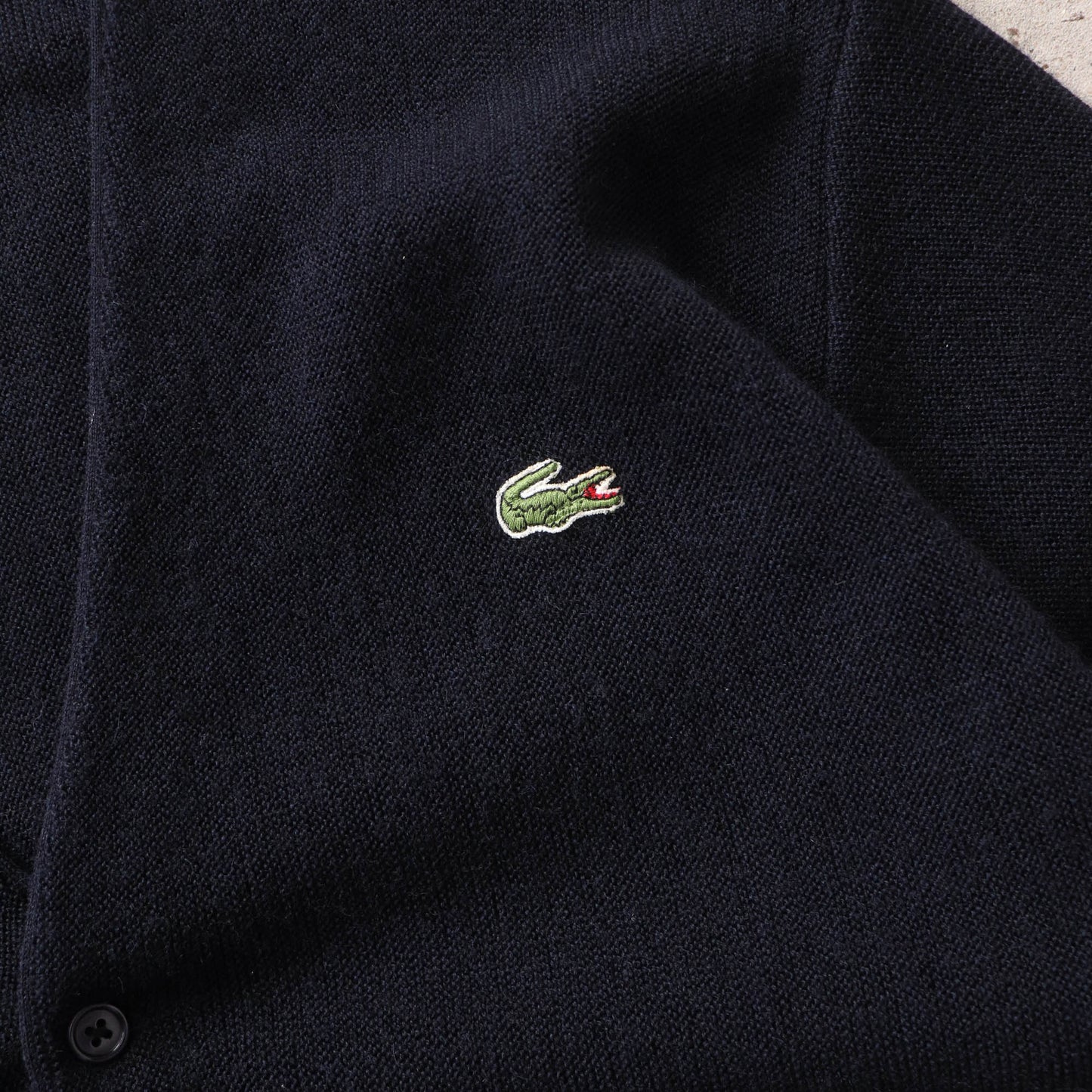 Vintage 80s Chemise Lacoste Wool Knit Cardigan - L