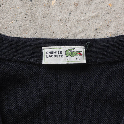 Vintage 80s Chemise Lacoste Wool Knit Cardigan - L