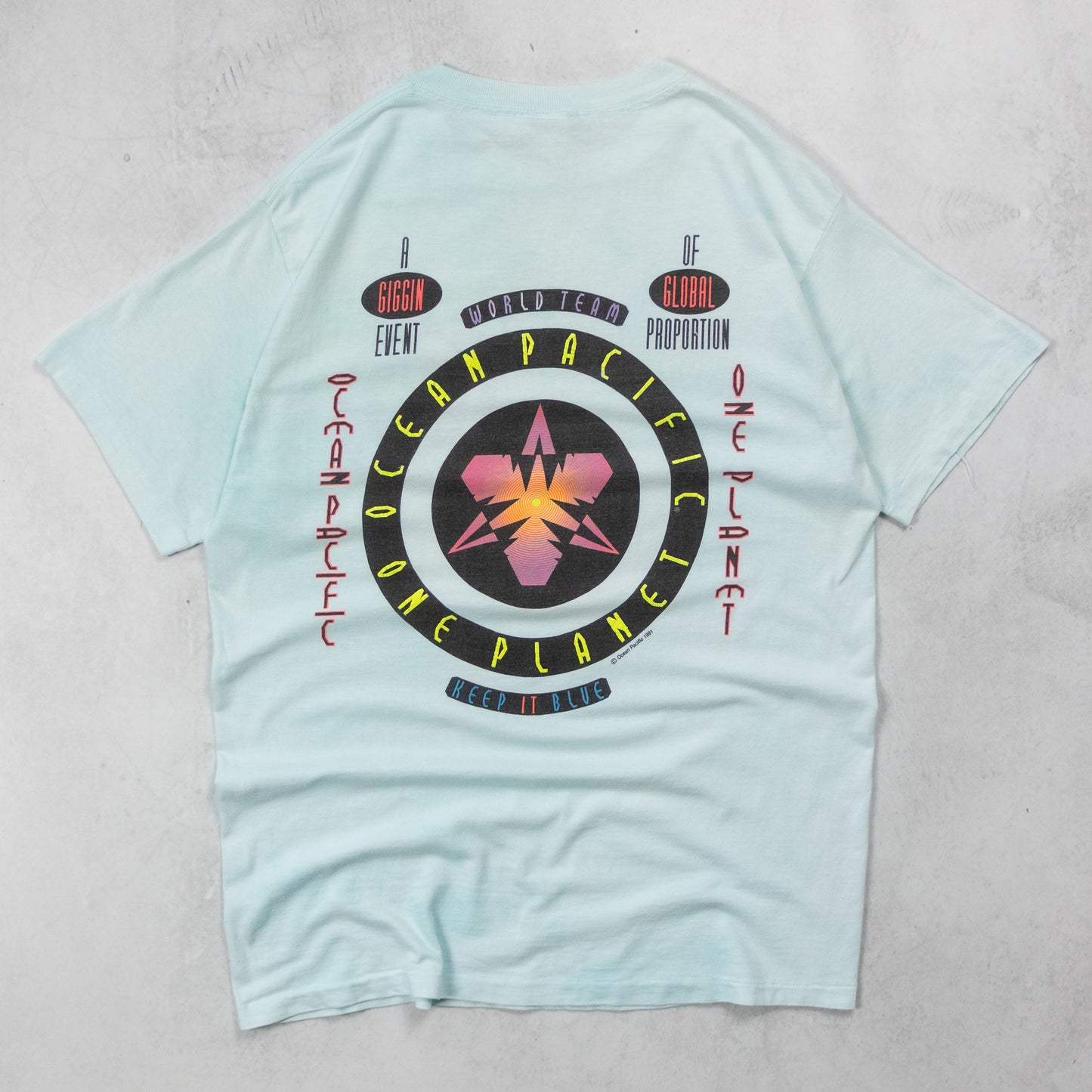 Vintage 1991 Ocean Pacific Graphic Tee - M