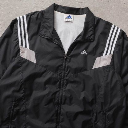 Vintage 90s Adidas 3 - Stripe Windbreaker Jacket - XXL - AL Vintage