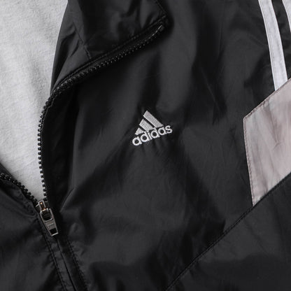 Vintage 90s Adidas 3 - Stripe Windbreaker Jacket - XXL - AL Vintage