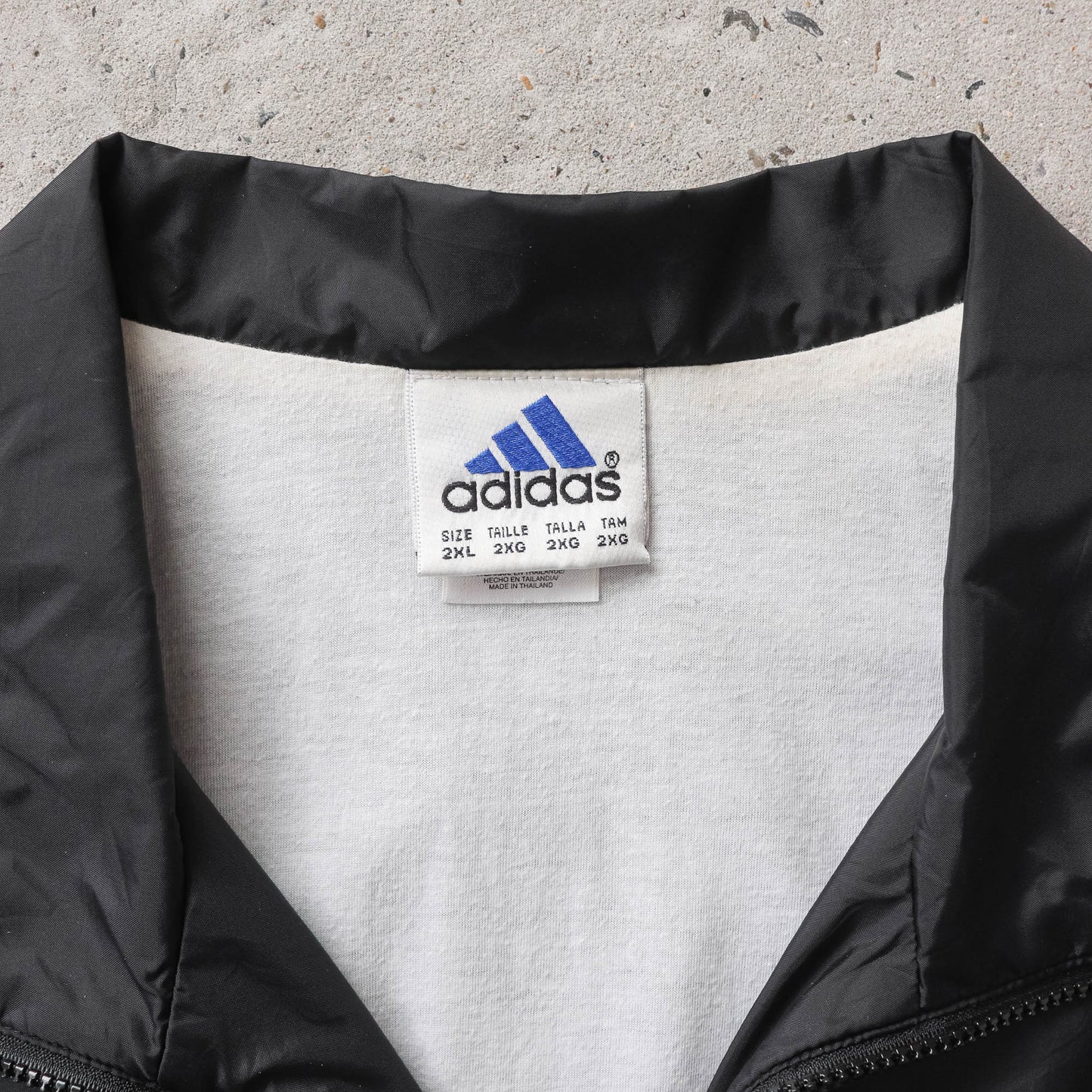 Vintage 90s Adidas 3 - Stripe Windbreaker Jacket - XXL - AL Vintage