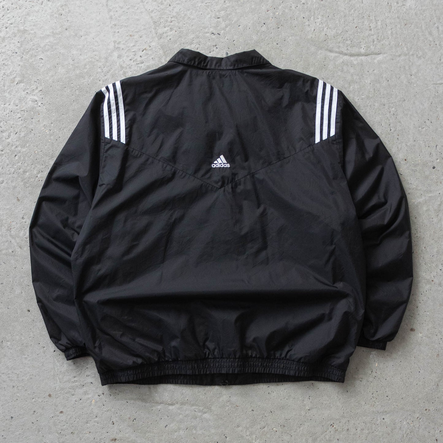Vintage 90s Adidas 3 - Stripe Windbreaker Jacket - XXL - AL Vintage
