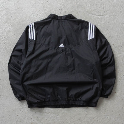 Vintage 90s Adidas 3 - Stripe Windbreaker Jacket - XXL - AL Vintage