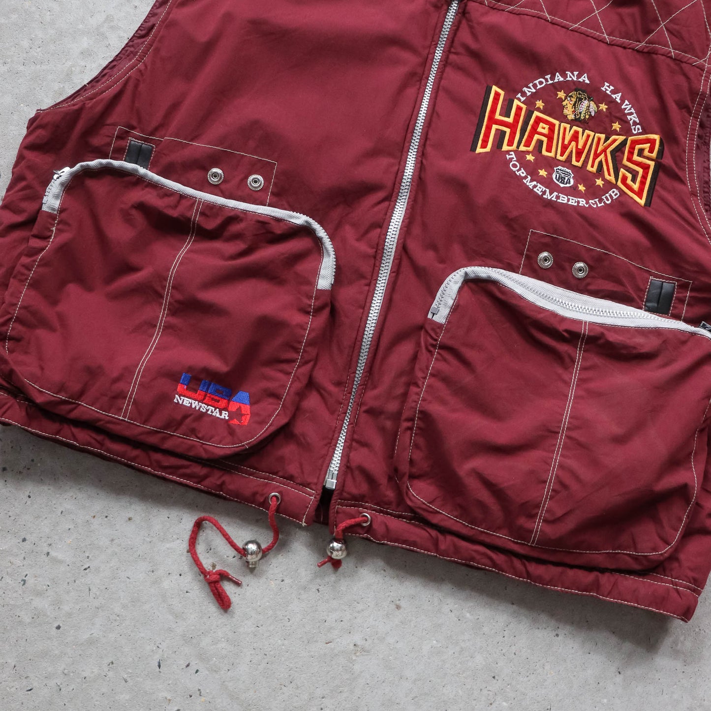 Indiana Hawks Quilted Utility Vest - 90s (XL)