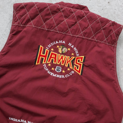 Indiana Hawks Quilted Utility Vest - 90s (XL)