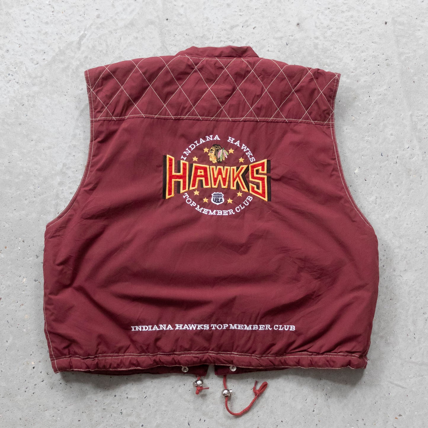 Indiana Hawks Quilted Utility Vest - 90s (XL)