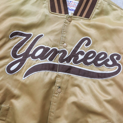 New York Yankees Majestic Satin Bomber Jacket - 90s (XL)