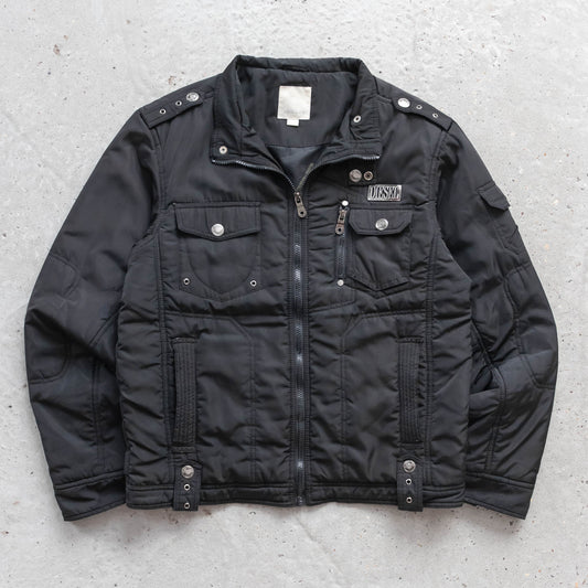 Diesel Multi-Pocket Utility Biker Jacket - 2000s (L)